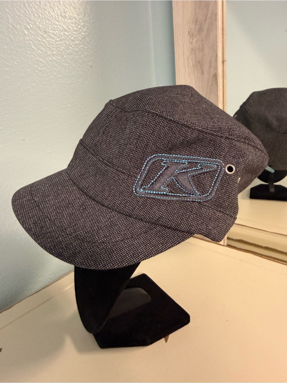 Klim Flexfit Military Style Hat Gray Black Fitted Cap Size S/M Outdoor Gear